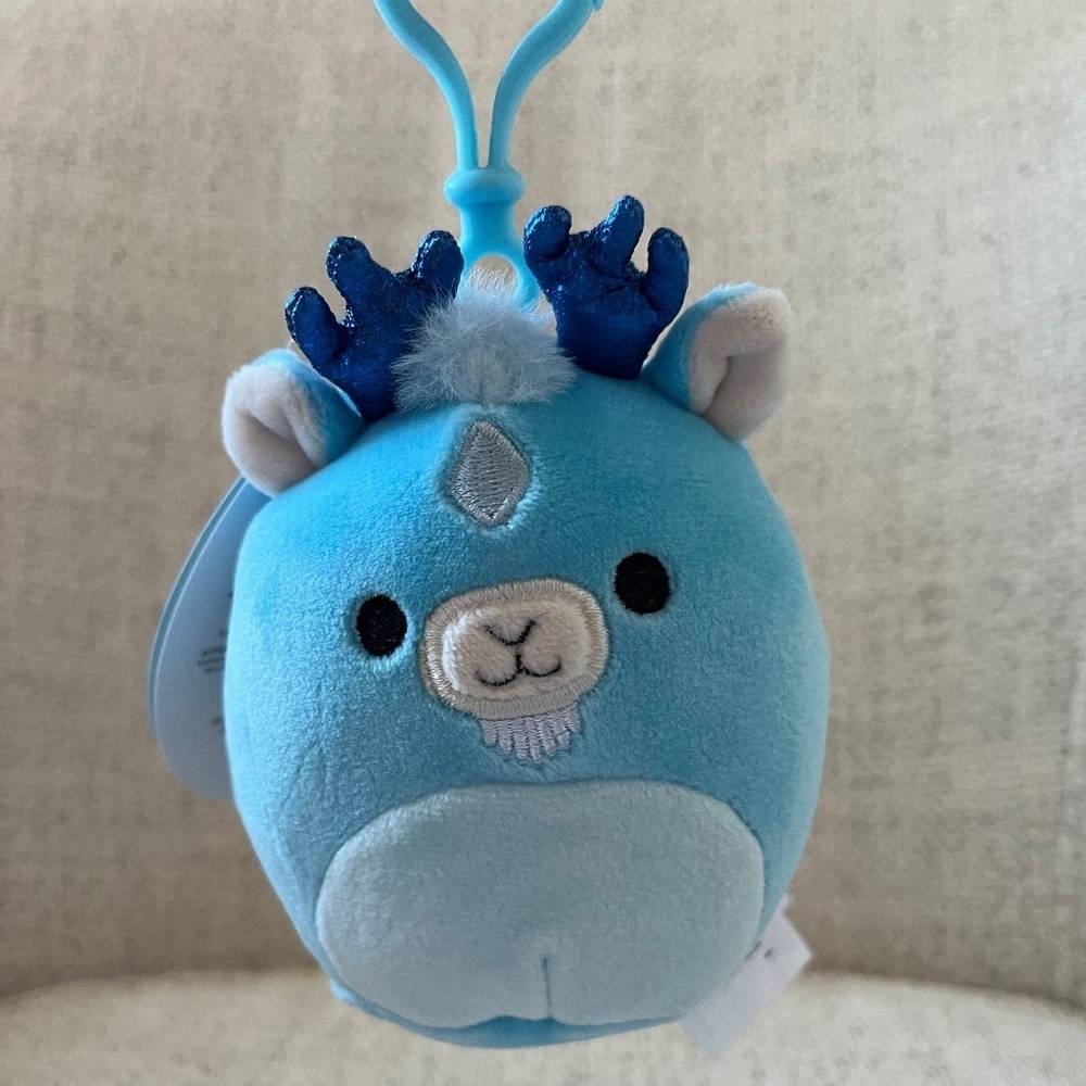 NWT Squishmallows Xam Deer Clip-on